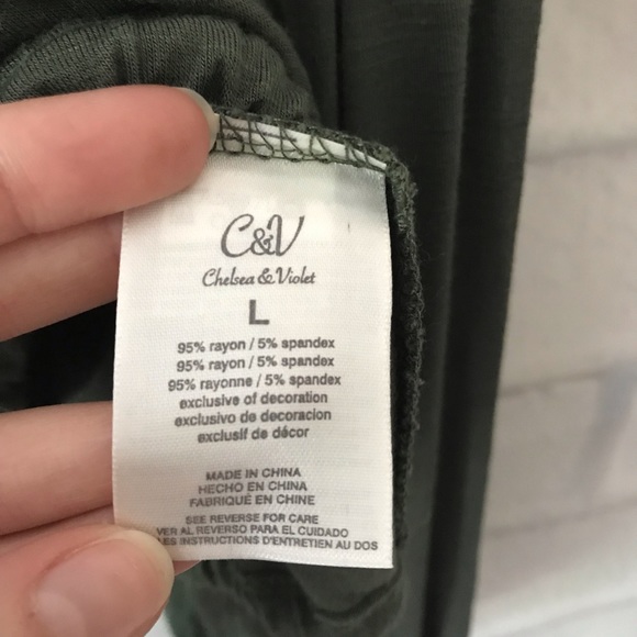 Chelsea & Violet | olive green peasant top - Picture 5 of 6